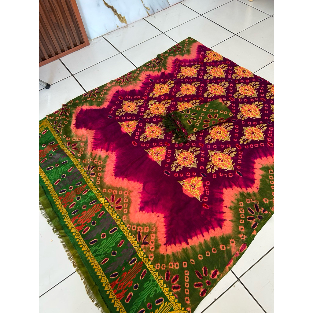 Ready jumputan kalianget Tumpal Songket Sutra Singaraja
