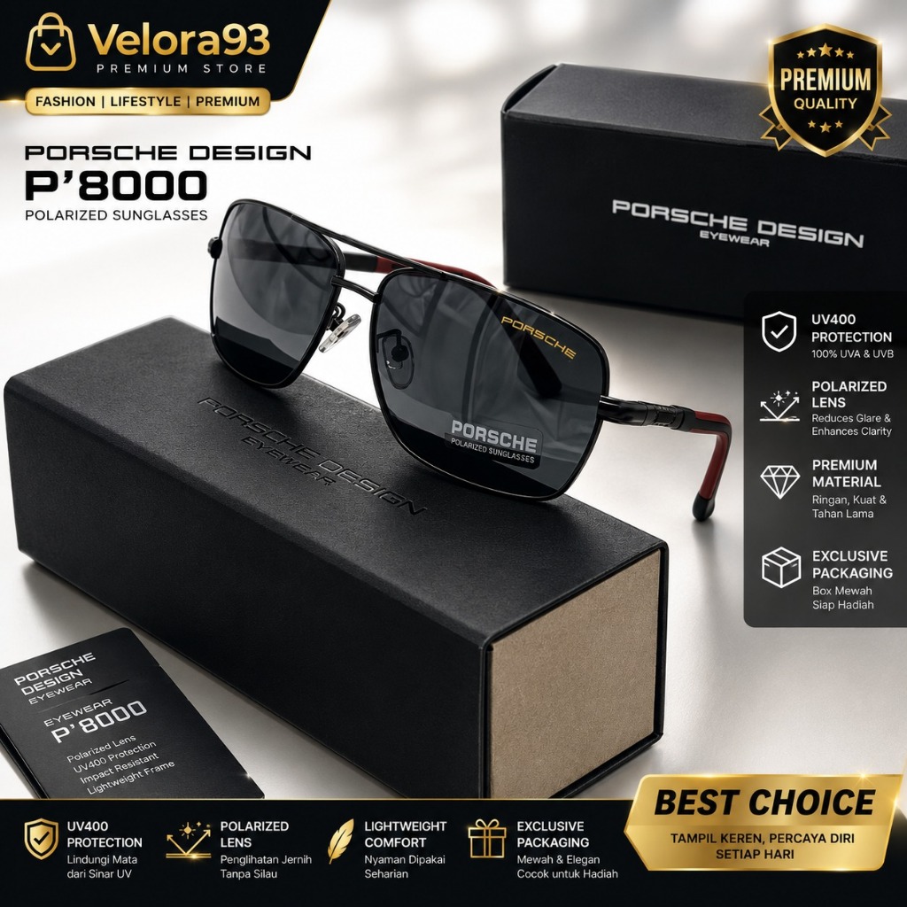 COD Kacamata Fashion Pria Wanita Porsche Design A8724
