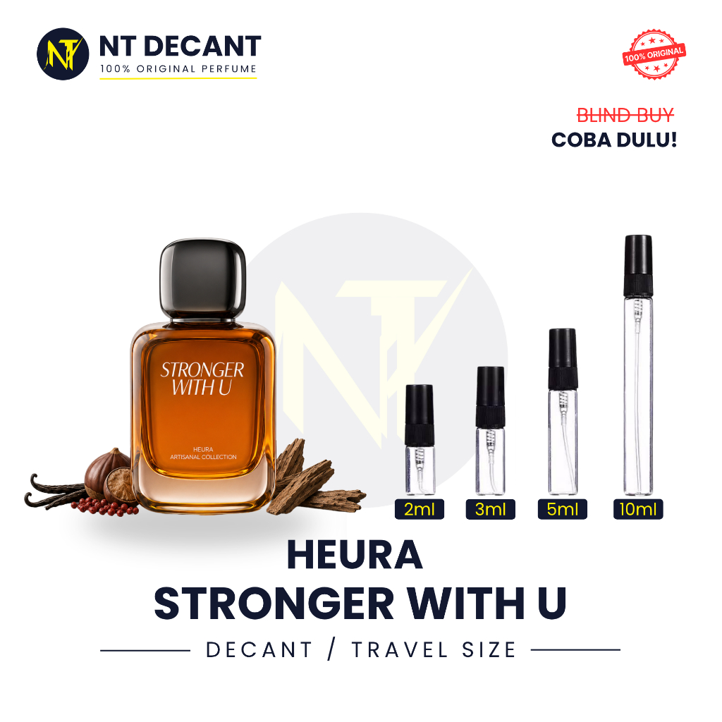 [Gratis 1ml] Decant Parfum Heura Stronger With U Original 2ml 3ml 5ml 10ml Travel Size Parfum