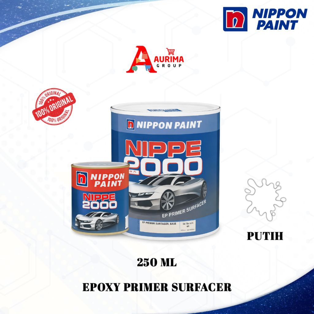 EPOXY NIPPE2000 2K PRIMER SURFACER WHITE 250ML SET NIPPON PAINT - CAT DASAR ANTI KARAT BERKUALITAS O