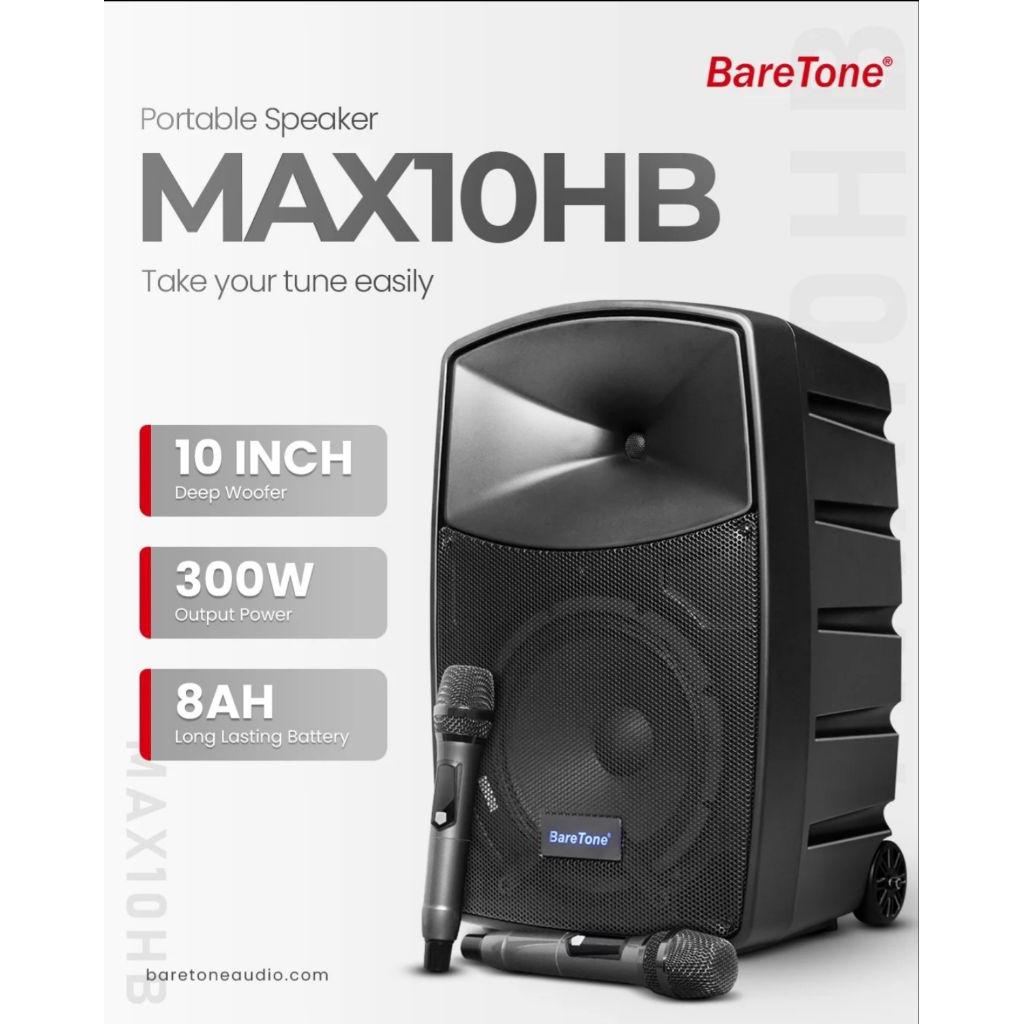 Speaker Portable Baretone MAX10HB | Portable MAX 10 HB