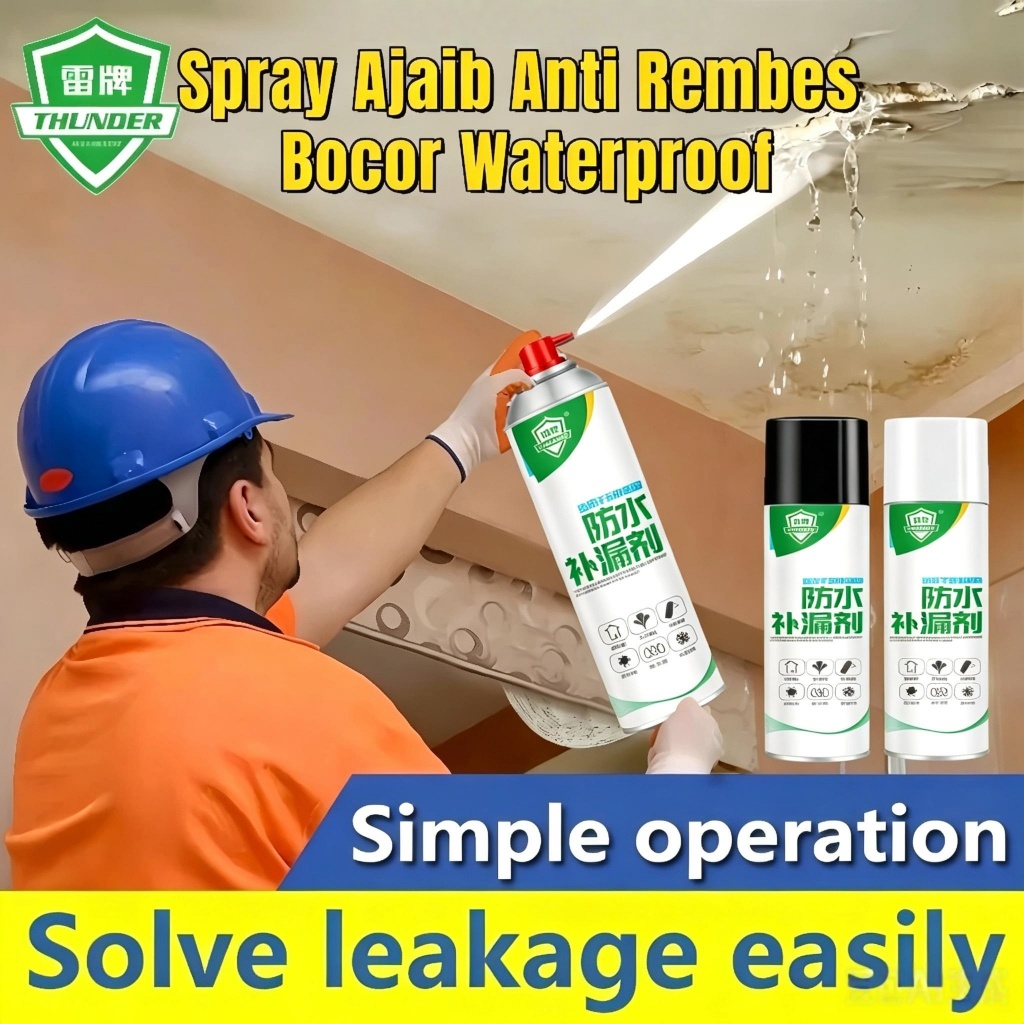 1200ml aquaproof anti bocor semprotan pipa dempul tembok retak dan bolong dinding