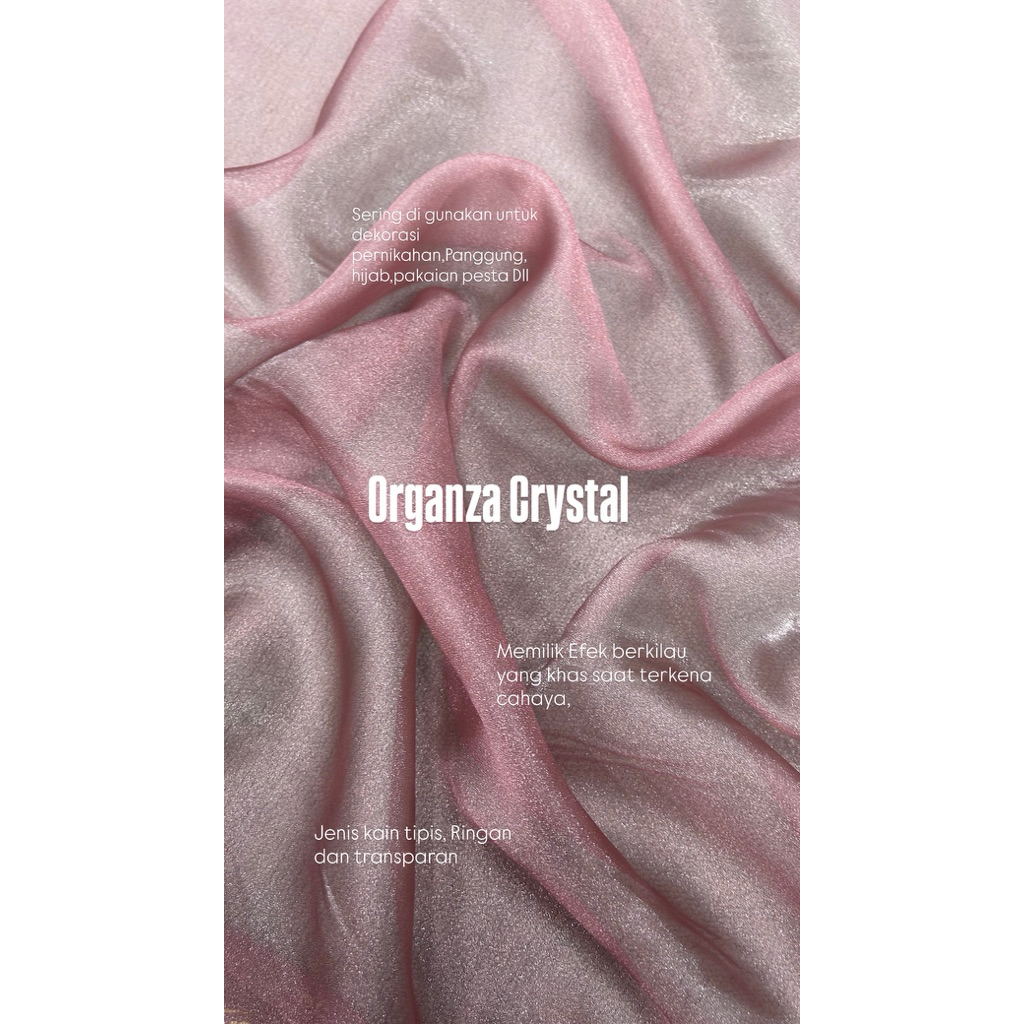 Organza Crystal/Kain Organza/Organza Pasir/Organza Gaun/Kain mengembang