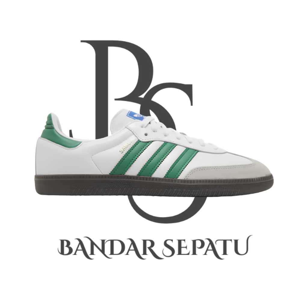 Sepatu Adidas Samba Classic White Green