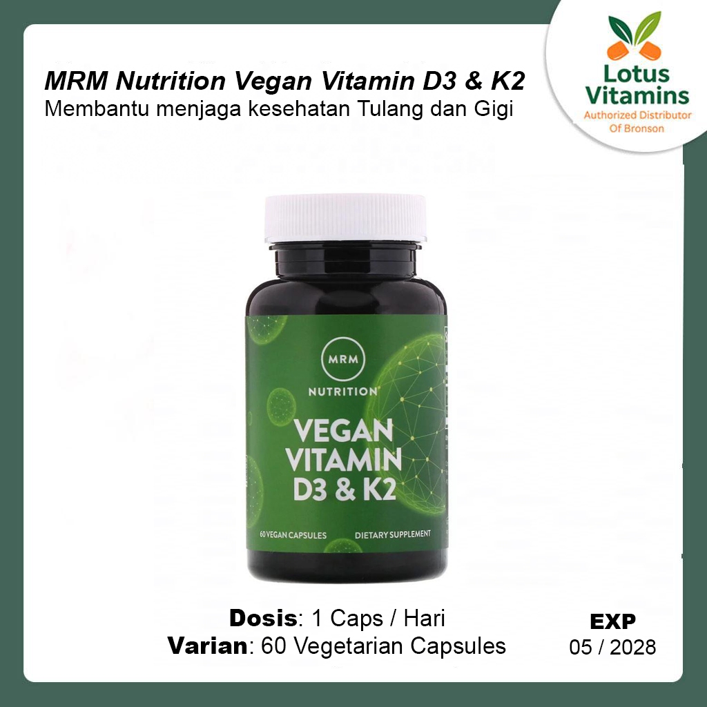 MRM Nutrition Vegan Vitamin D3 & K2 60 Vegan Capsules