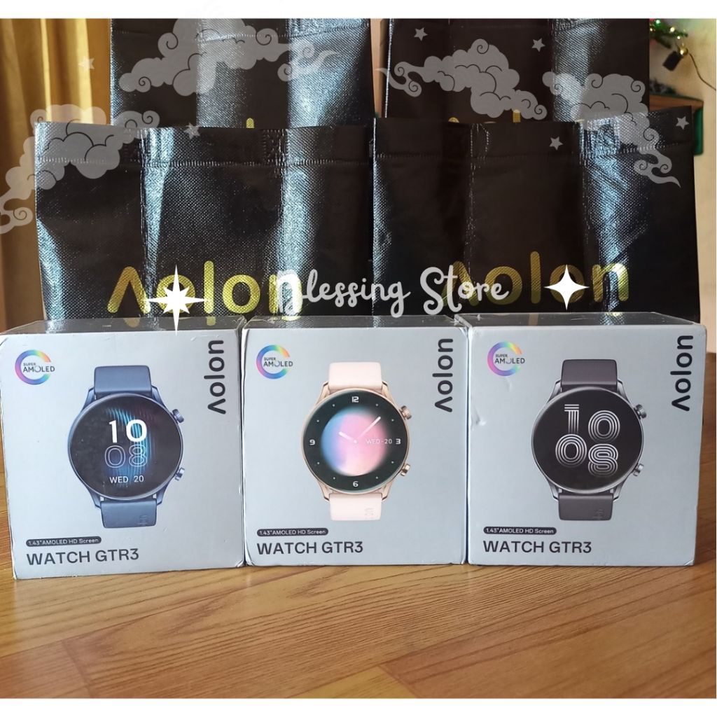 GTR3 smartwatch AMOLD AOD tahan air notif sosmed