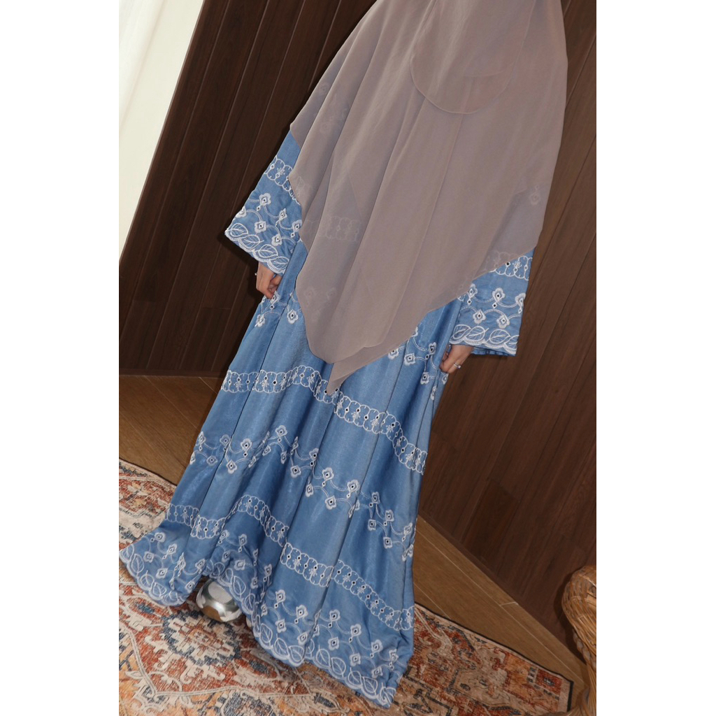 ALFATEEMA ABAYA DENIM gamis