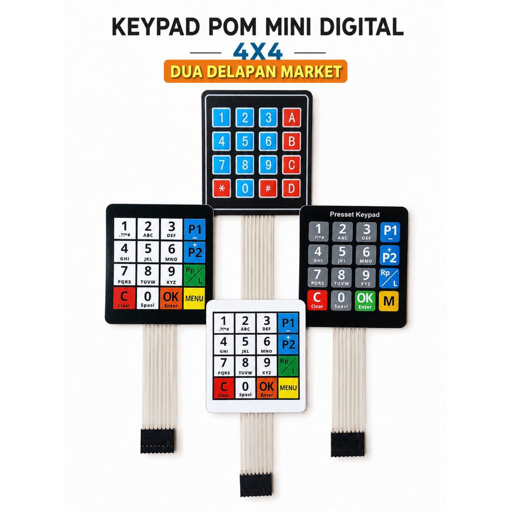 Tombol Keypad Pom mini original Keypad Standar, Keypad laminasi, Dan Keypad Best Presset Pom Mini Pe