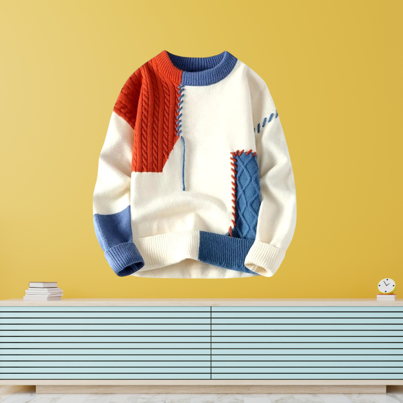 Sweater Rajut Unisex Premium - Orange, dan Hitam Lembut, Nyaman, dan Stylish