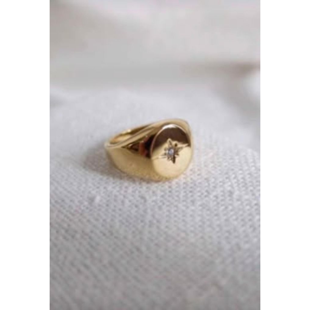 cincin signet pinky finger ring