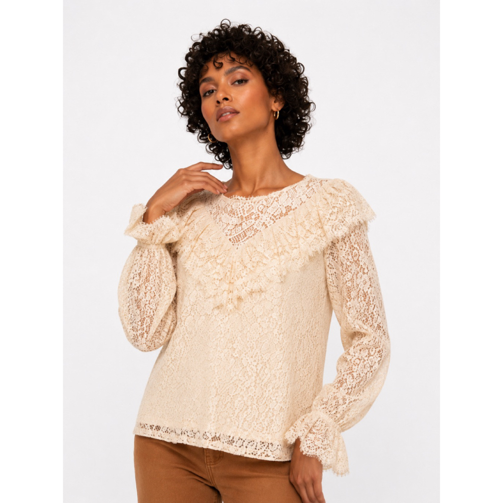 (S) Sweater Lace Cotton Massimo Dutti
