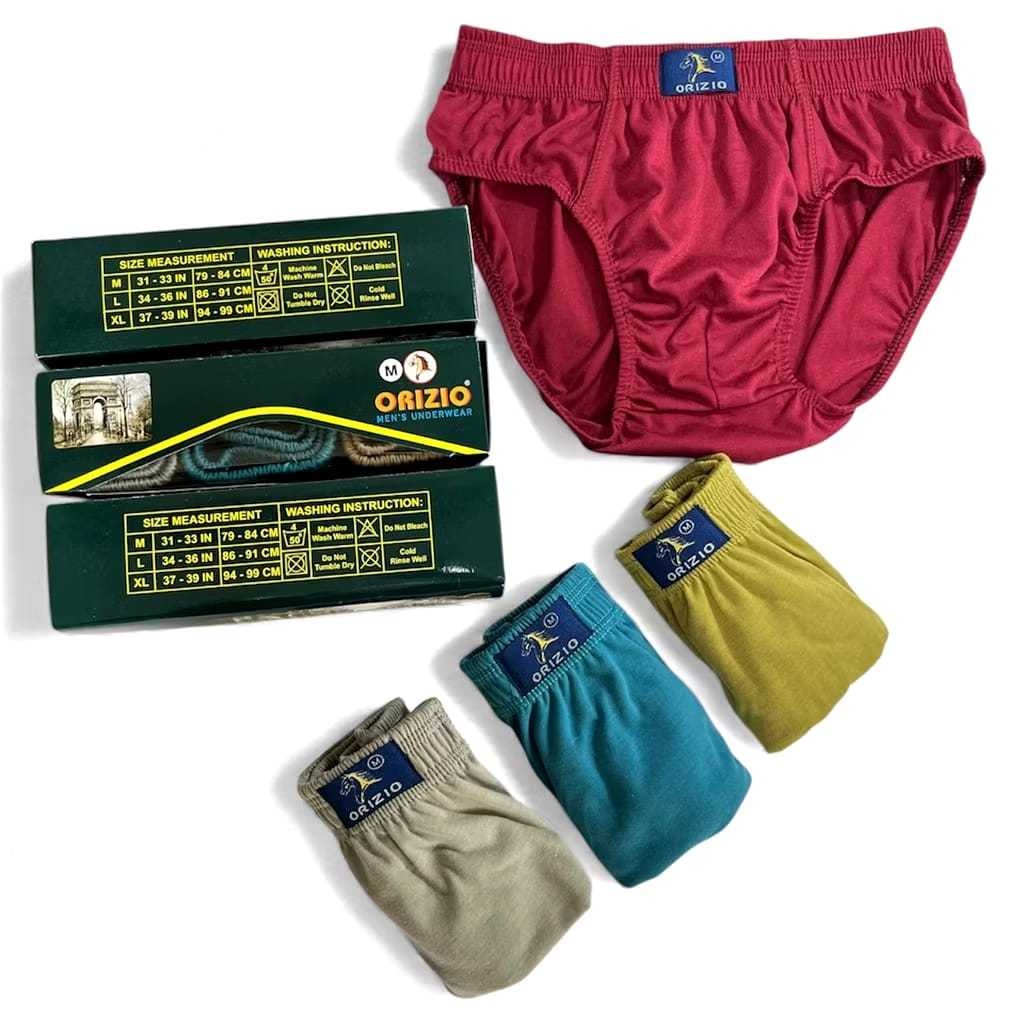 (1 PACK ISI 3) CD PRIA ORIZIO - 100% KATUN MEN'S UNDERWEAR ADEM NYAMAN DIPAKAI SEHARI HARI