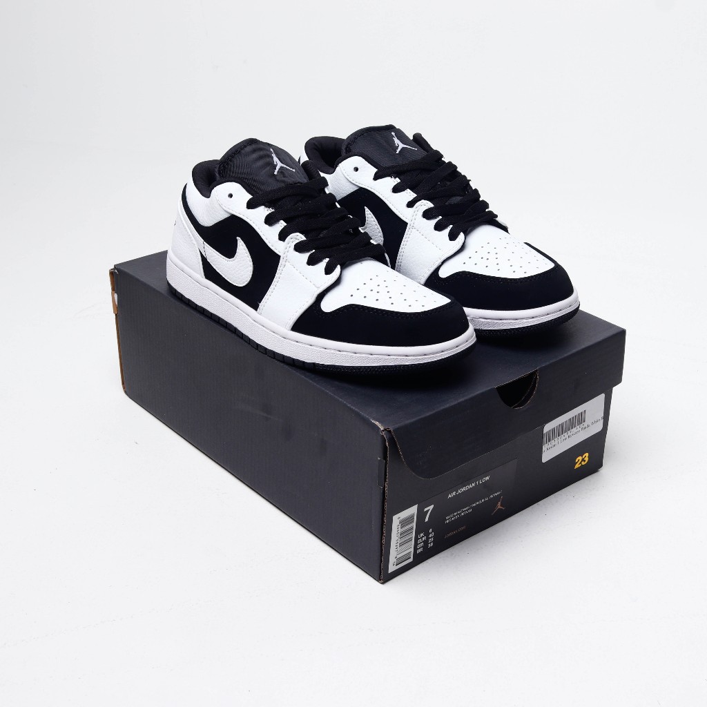 (VLTAVN) Sepatu Sneakers Nike Air Jordan 1 Low Reverse Panda White Black