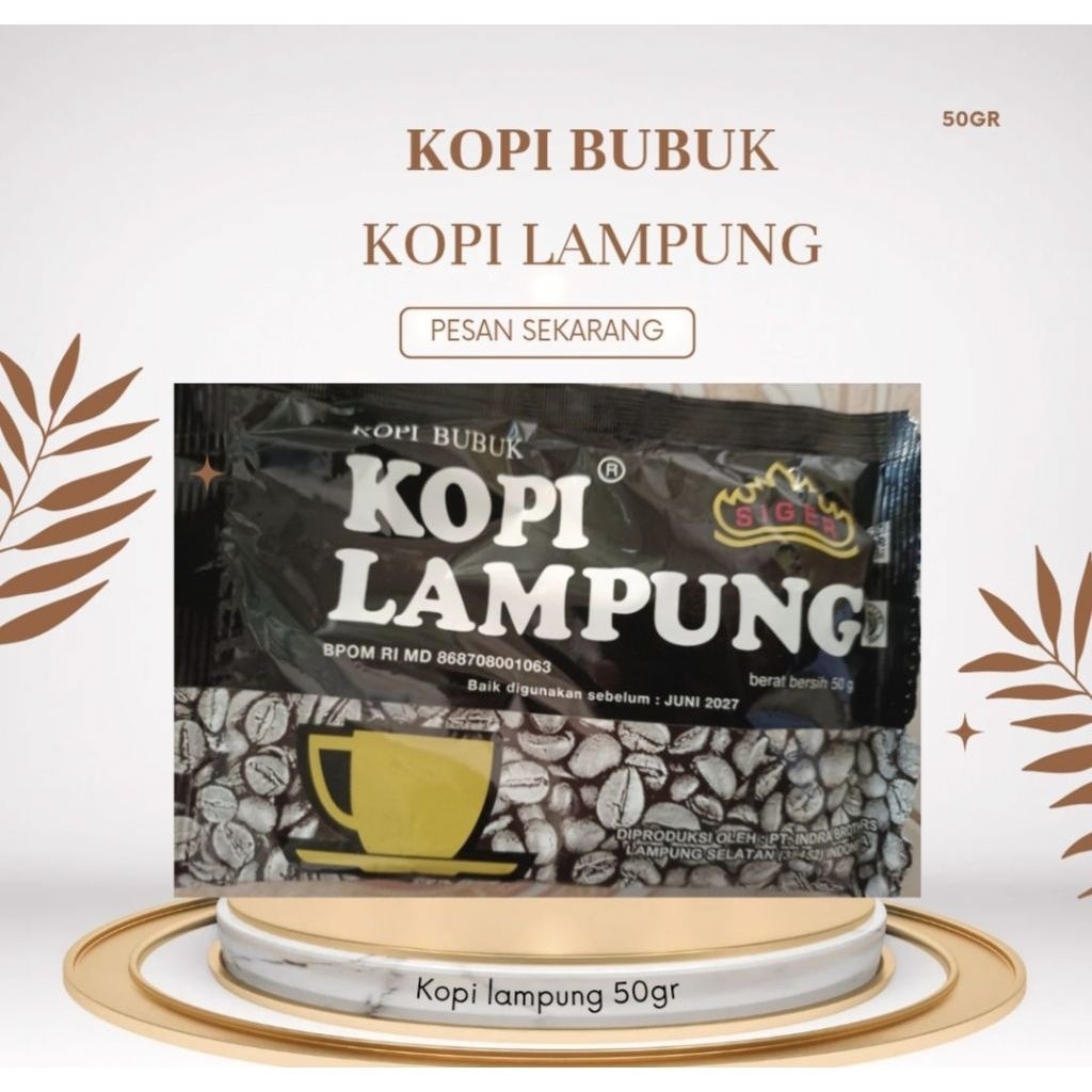 Kopi Lampung Robusta 100% original 50gram sachet