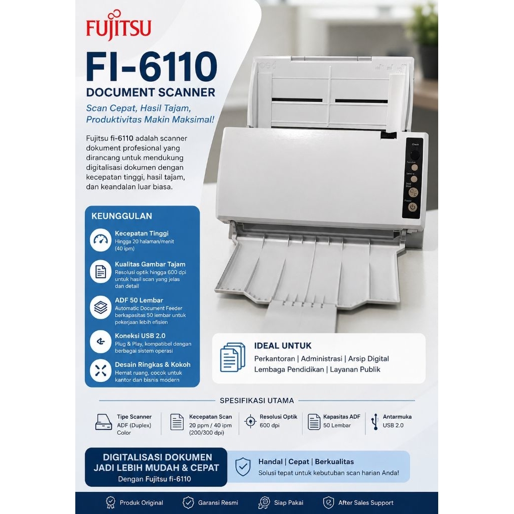 scanner f4/A4 Fujitsu fi 6110