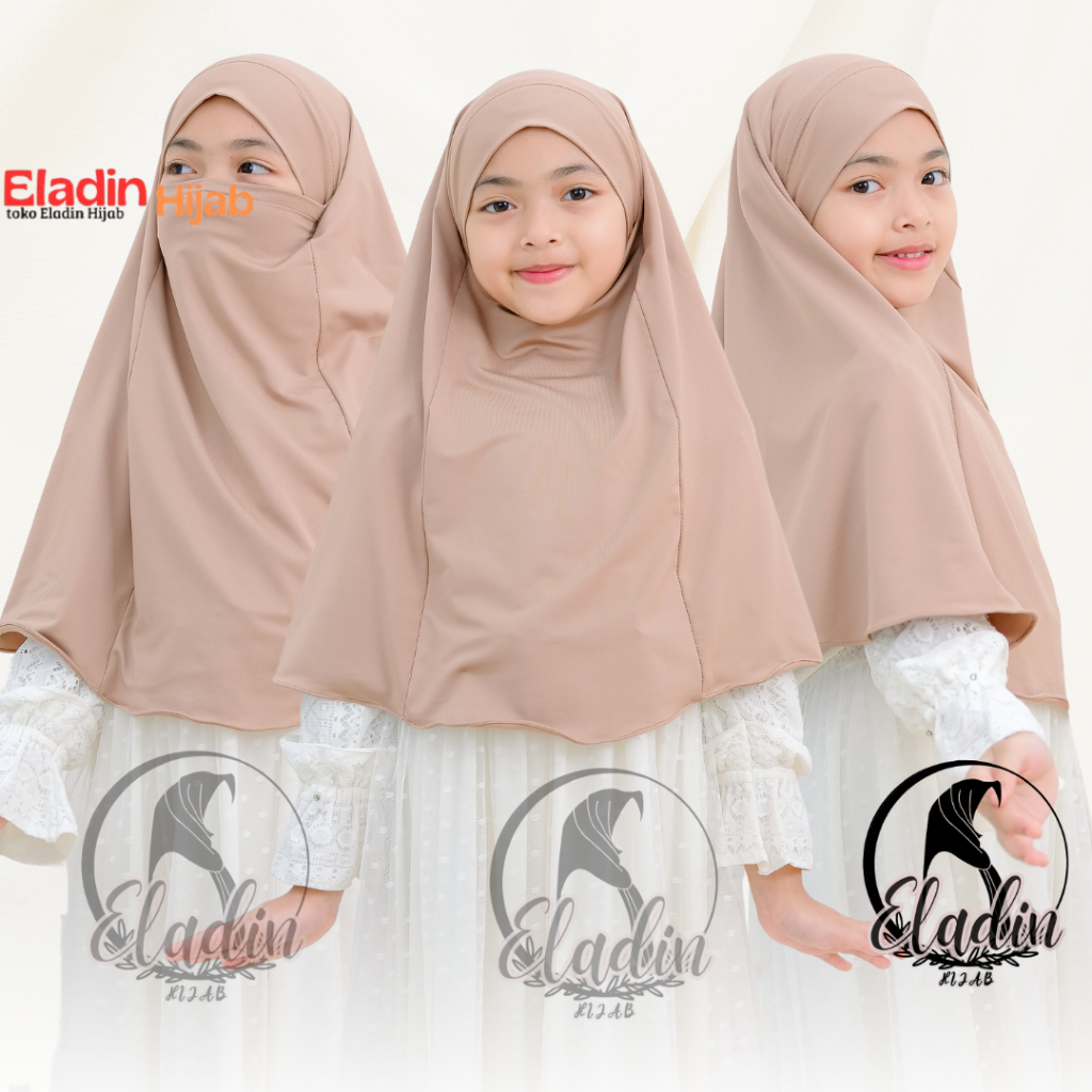Hijab French Khimar Niqob Anak Remaja Jersey Premium I Hijab Cadar Anak I French Khimar Anak