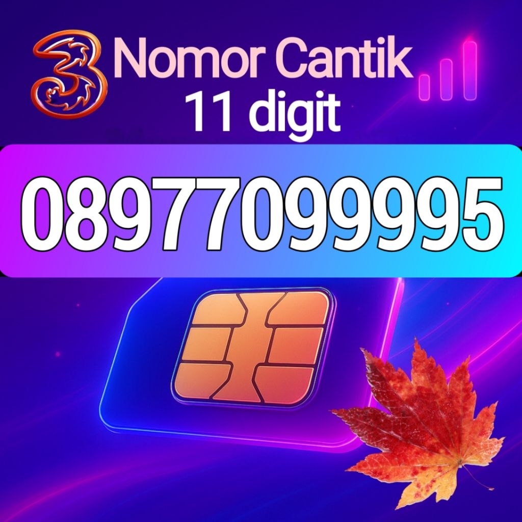 KARTU PERDANA NOMOR CANTIK TRI 11 DIGIT THREE 11 ANGKA
