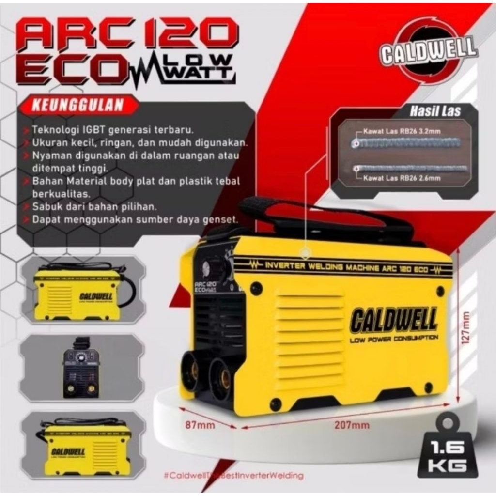 Mesin las Caldwell ARC 120 450 WATT/MMA 120