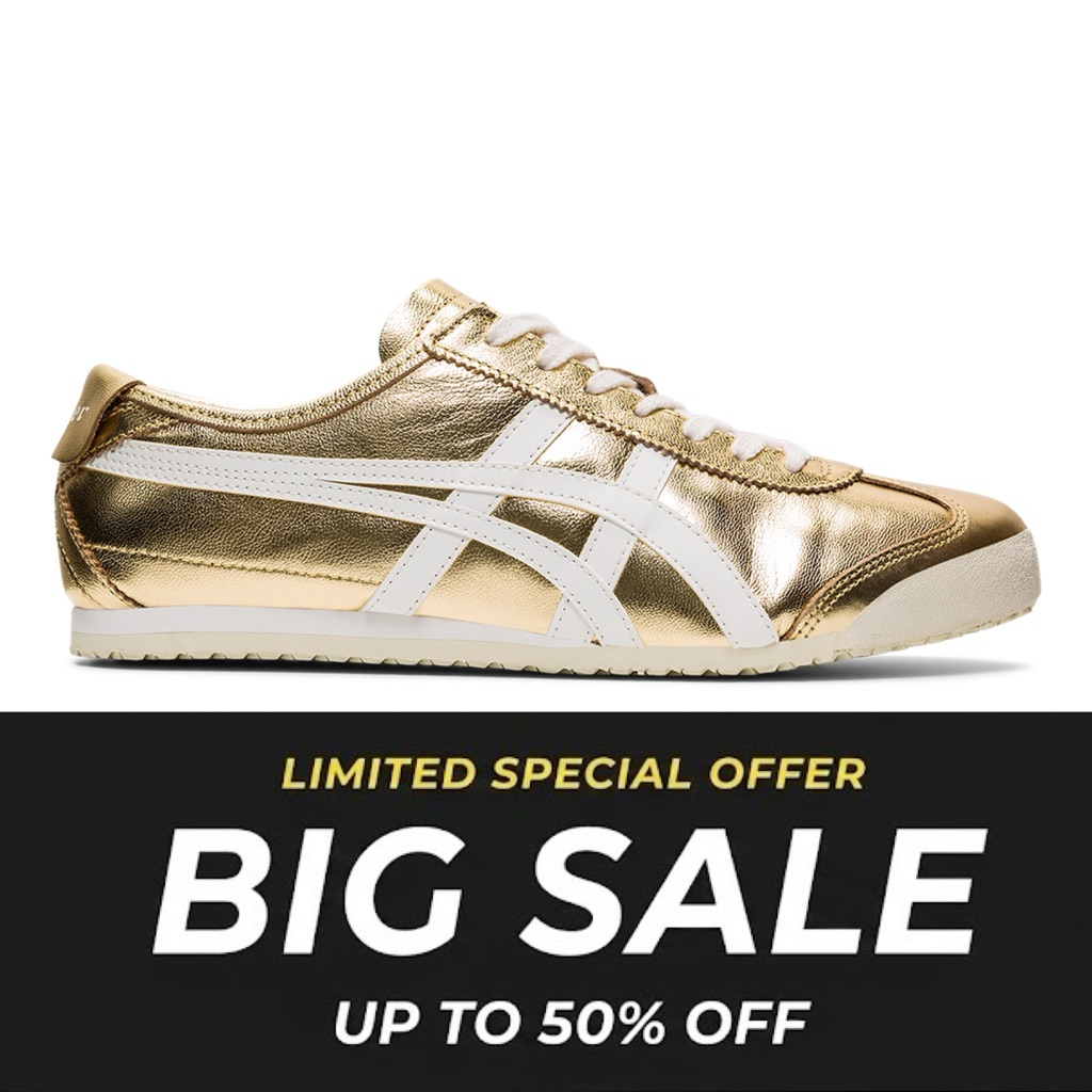 Onitsuka Tiger Original Mexico 66 Gold metalic white women’s