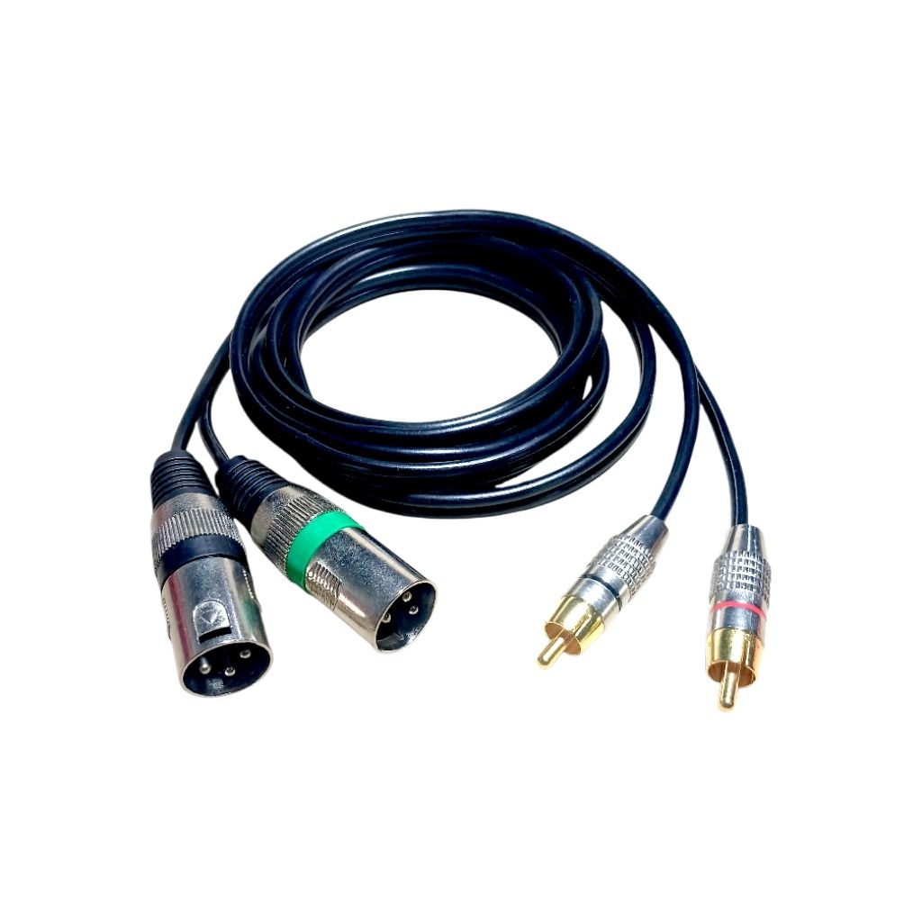 Kabel Input 2 -2 Jek xlr male to 2 jek rca