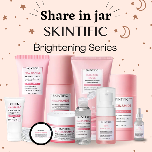 [Share In Jar] Skintific TXA Niacinamide Brightening Moisturizer, Niacinamide Brightening Cleanser, 