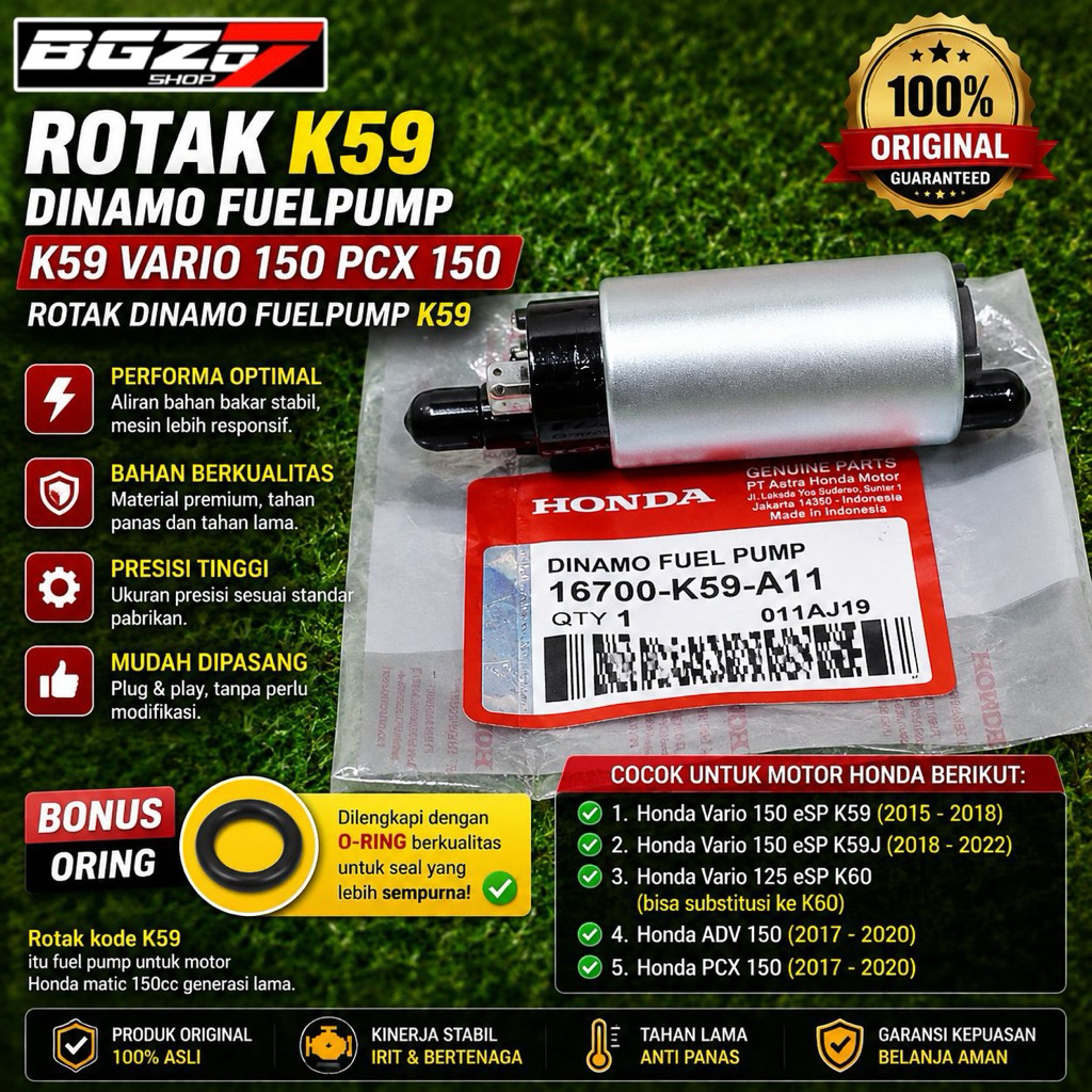 ROTAK K59 DINAMO FUELPUMP K59 VARIO 150 PCX 150 ROTAK  DINAMO FUELPUMP K59