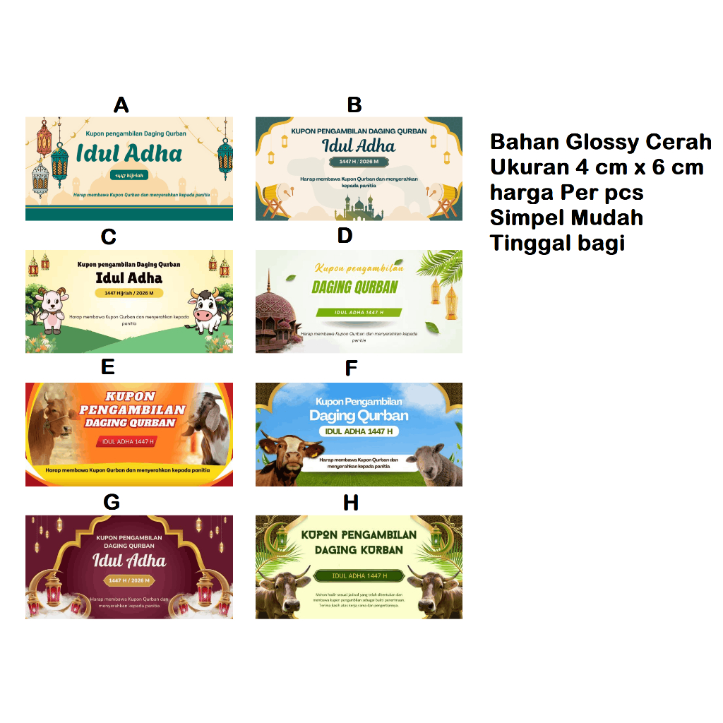 Kupon Pengambilan Daging Kurban