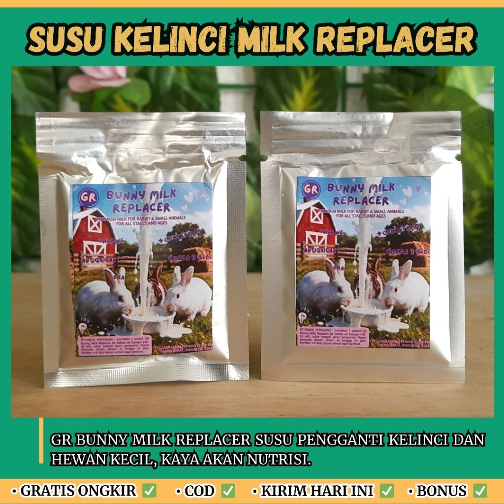 BUNNY MILK REPLACER SUSU KELINCI - Susu kelinci - Susu pengganti hewan - susu kucing milk replacer