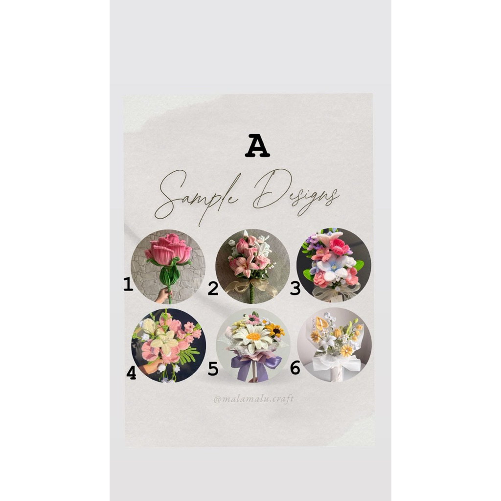 Single flower | small bouquet | medium bouquet | large bouquet | custom bouquet termurah | bouquet k