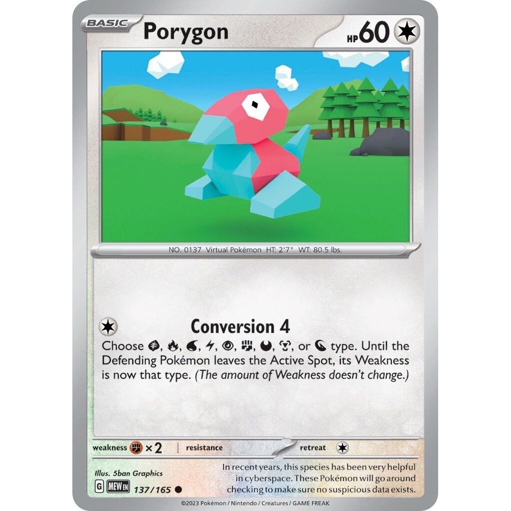 Tcg Pokemon Porygon Mew 151