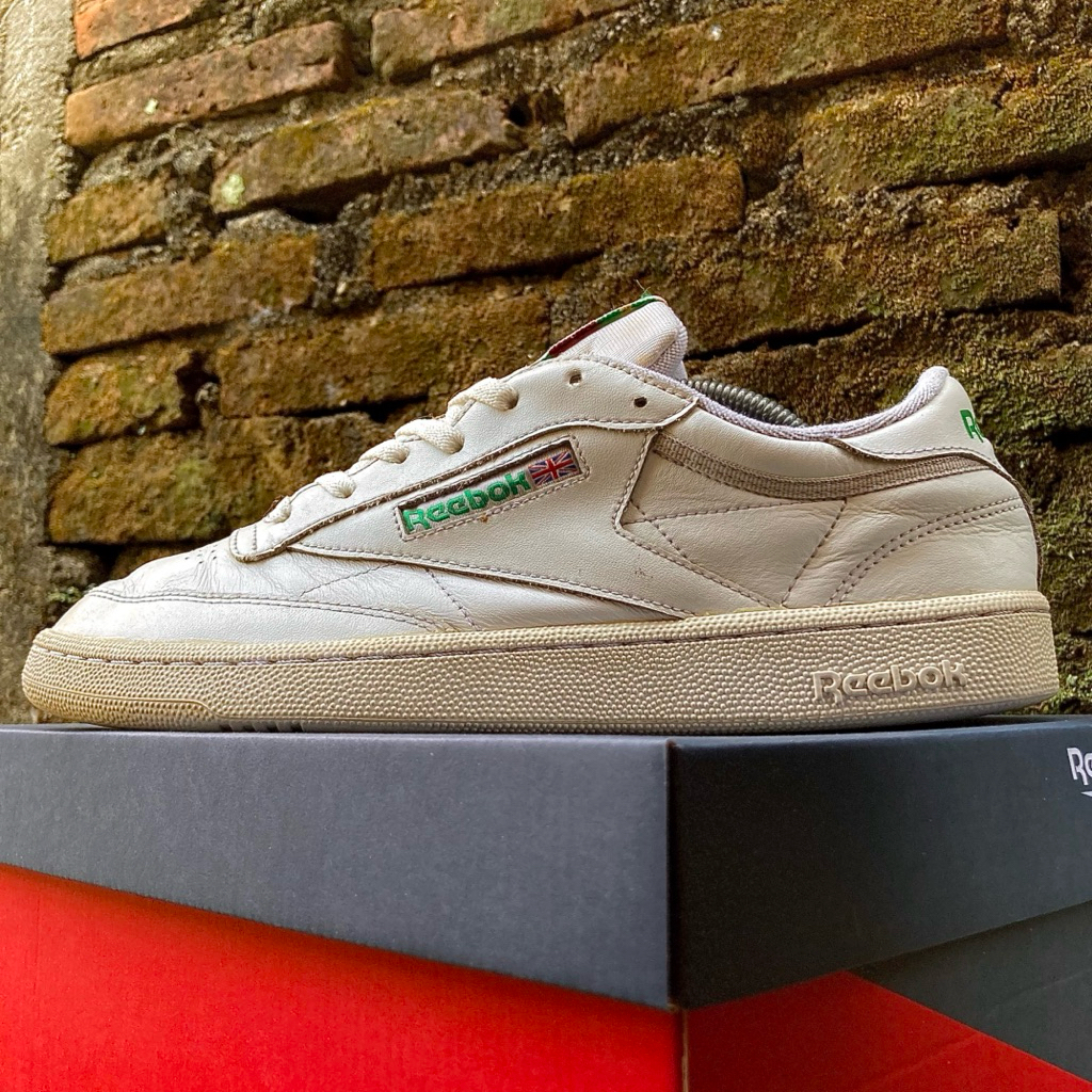 Rerbok Club C85 White Green - Size 45 | Kondisi Bekas| Replace Box