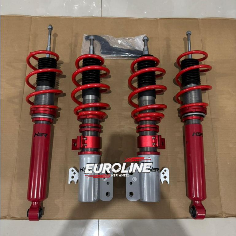Paket Coilover Agya New Type COILOVER HSR RED FRONT REAR TOYOTA AGYA
