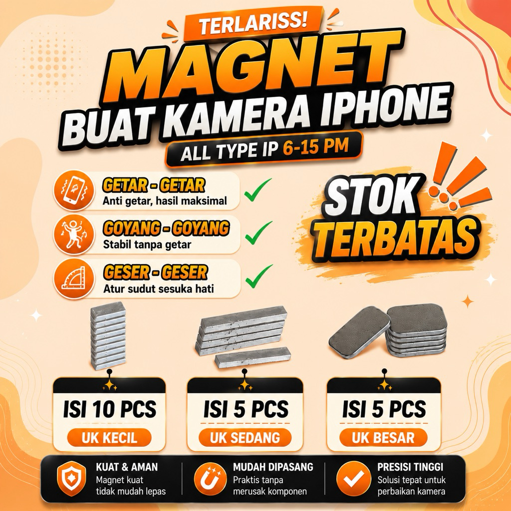 MAGNET BUAT KAMERA IPHONE BLUR GETAR GETAR GOYANG GOYANG GESER GESER semua seri iphone 6-17pm