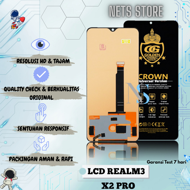 LCD TOUCHSCREEN REALME X2 PRO / RENO ACE ORIGINAL FULLSET COMPLETE