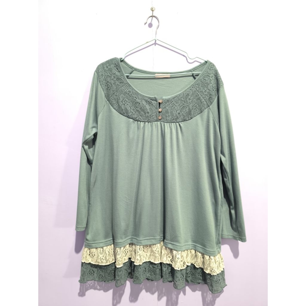 blouse warna sage green Ld 115