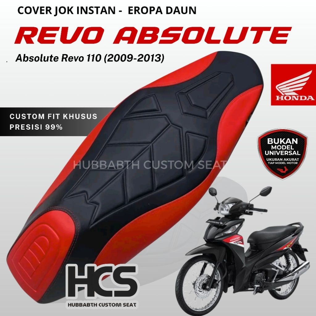 Sarung Jok Motor Premium  ABSOLUTE REVO - Tinggal Pasang Pakai Karet Cover Jok Motor Model Eropa Mot