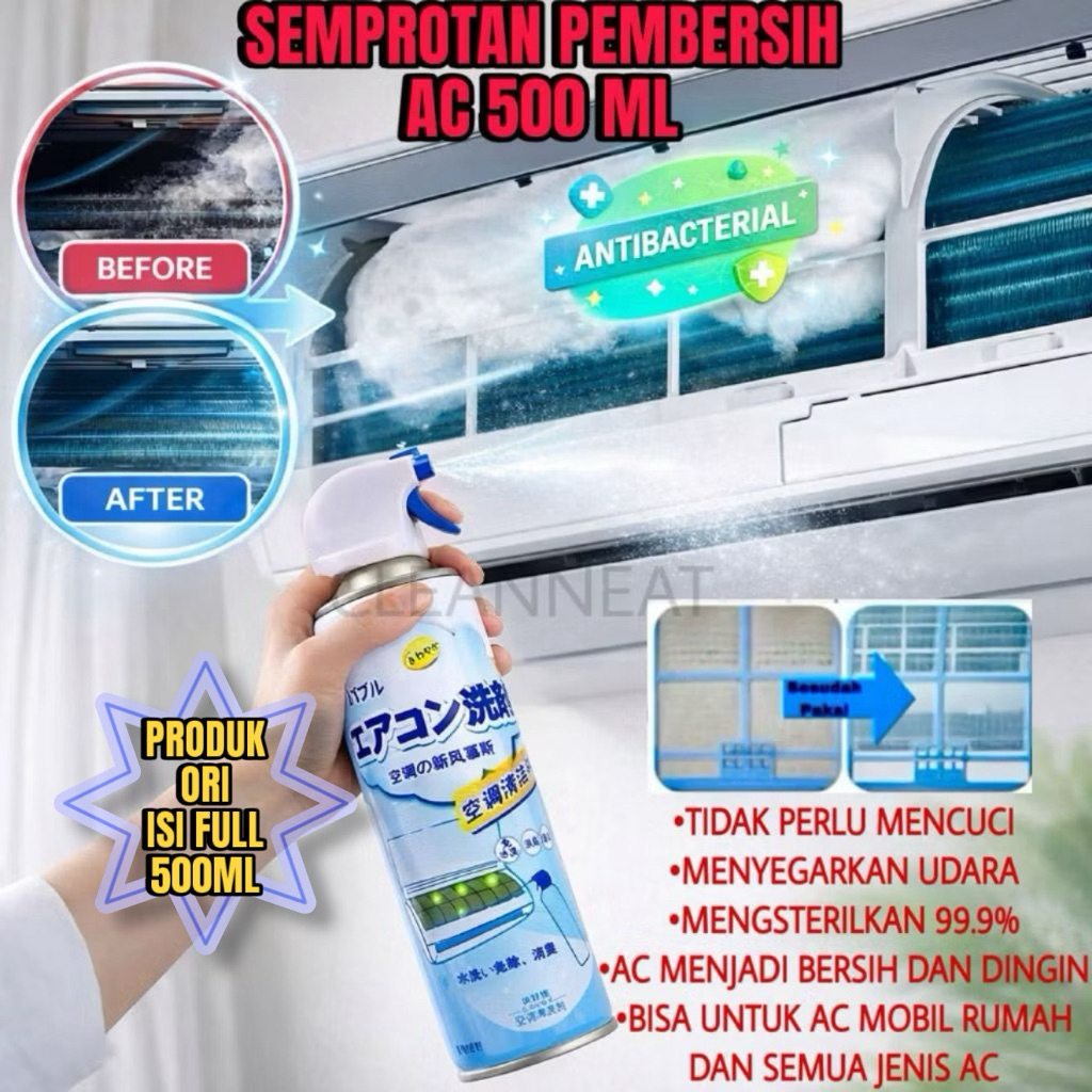 Semprotan Pembersih Ac 500ML/ Semprotan ac mobil ac rumah / Pembersih ac mobil/ Semprotan pembersih 