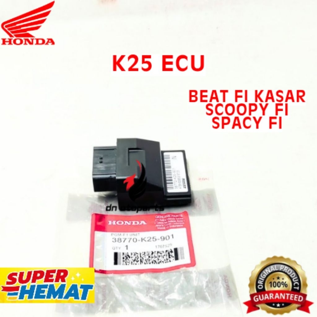 ECU ORIGINAL HONDA KODE K25, ECU BEAT FI KASAR, ECU SCOOPY FI, ECU SPACY FI
