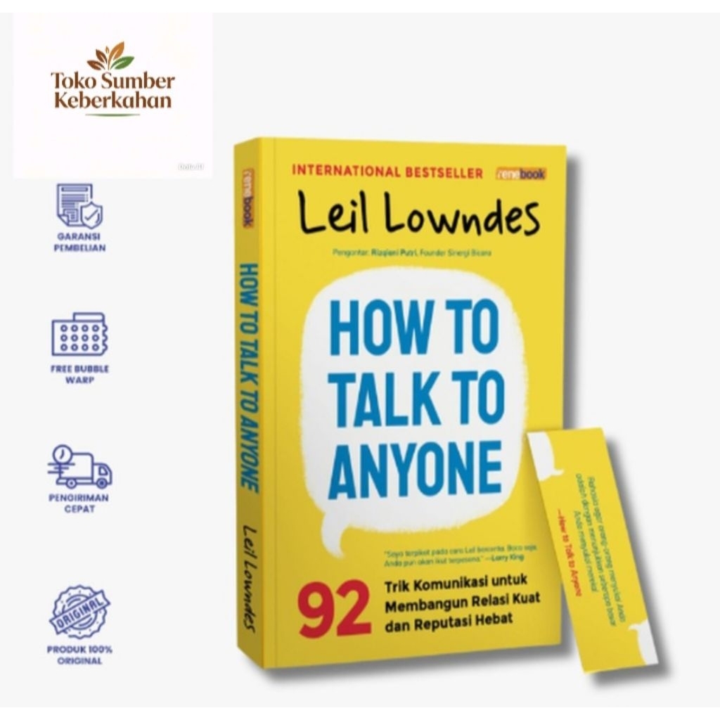 BUKU ORIGINAL TERJEMAH BAHASA INDONESIA HOW TO TALK TO ANYONE PENERBIT RENEBOOK