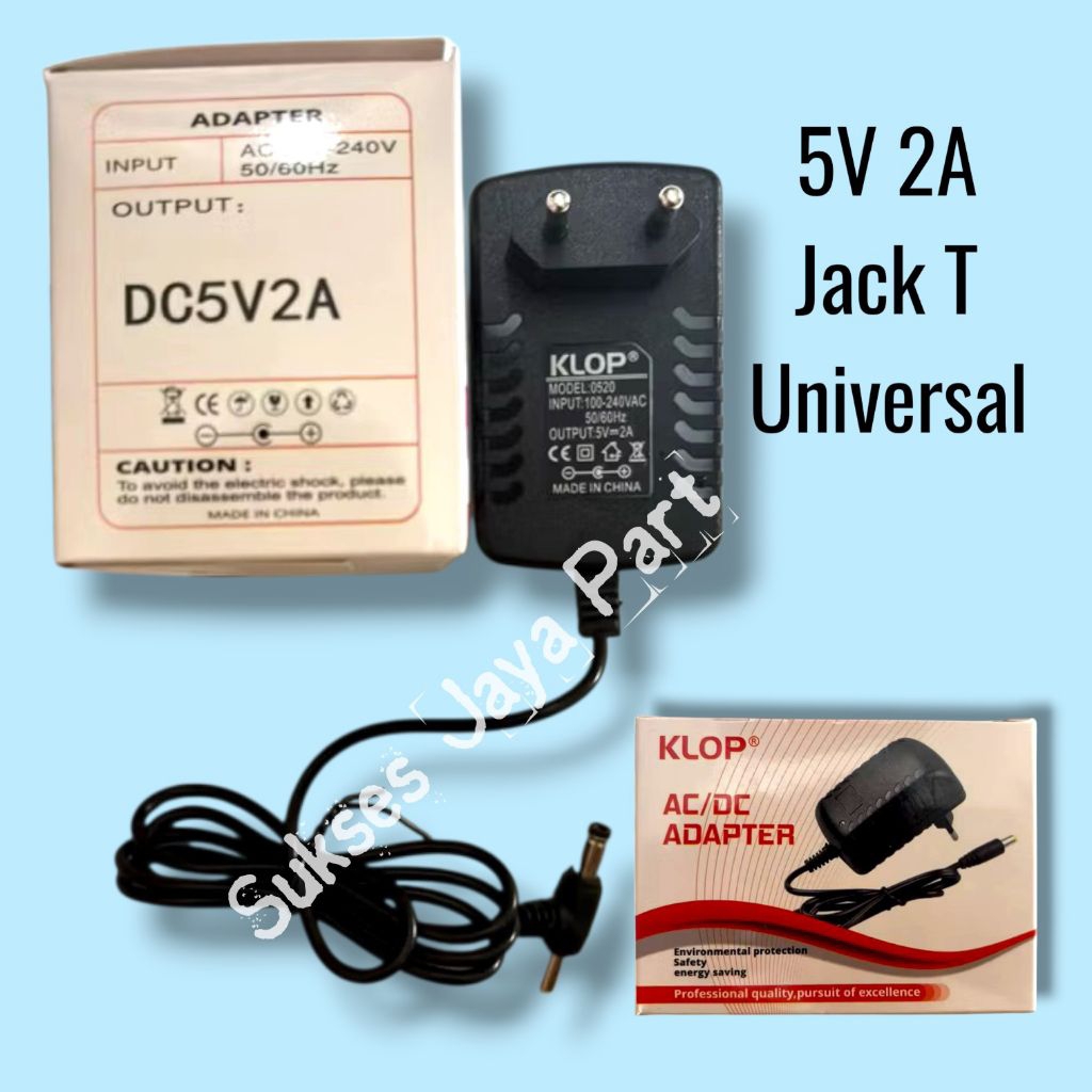 Adaptor 5V 2A Jack T  Adaptor STB Adaptor HTB