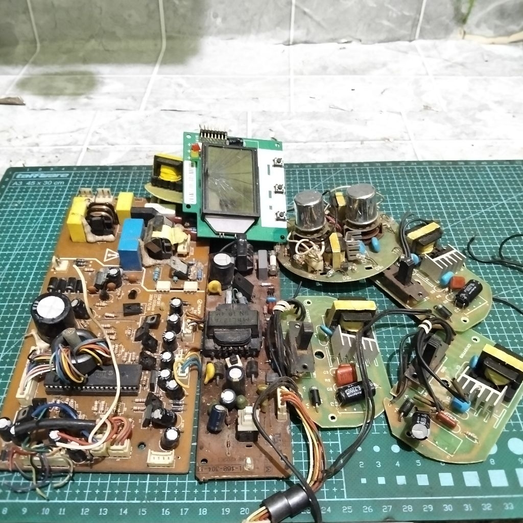 Jual PCB Elektronik Bekas Campur Board Power Supply Modul LCD Komponen Oprek
