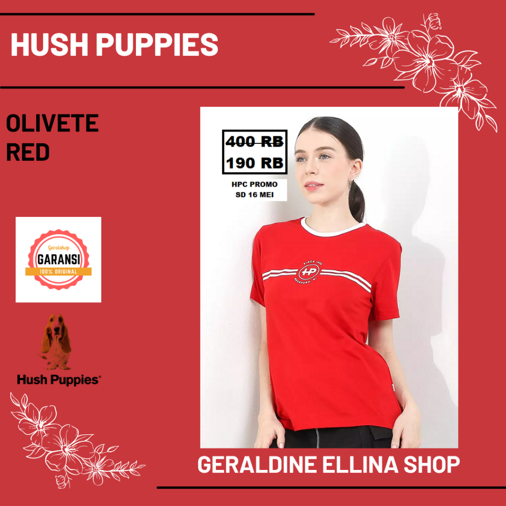 Baju wanita Hush Puppies shirt original 100% seri OLIVETE