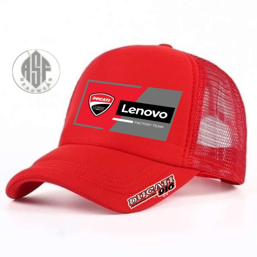 TOPI JARING DUCATI LENOVO FACTORY MOTO GP