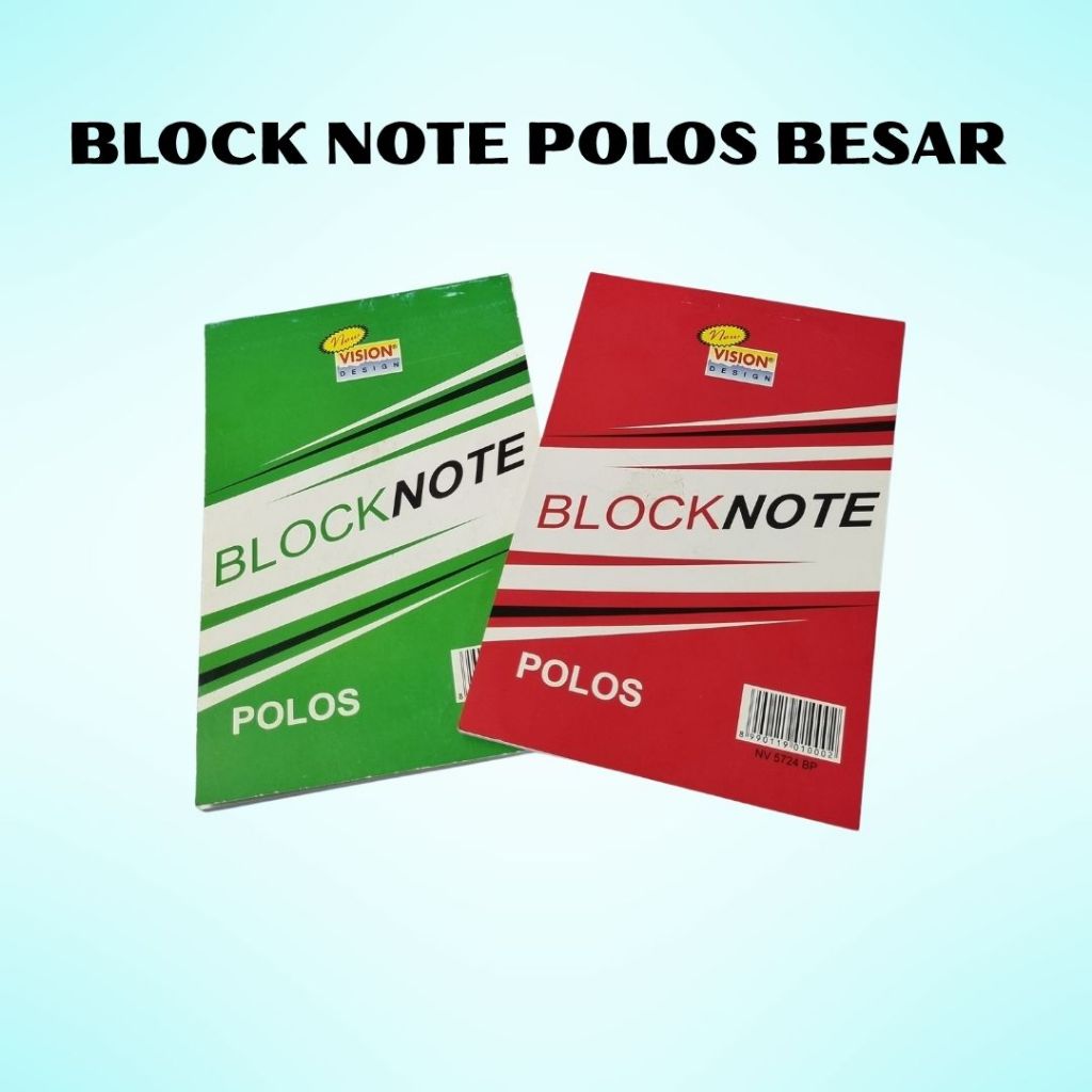 BLOCK NOTE POLOS VISION | BLOCK NOTE POLOS A5 | BUKU CATATAN POLOS A5 | BLOCK NOTE POLOS BESAR
