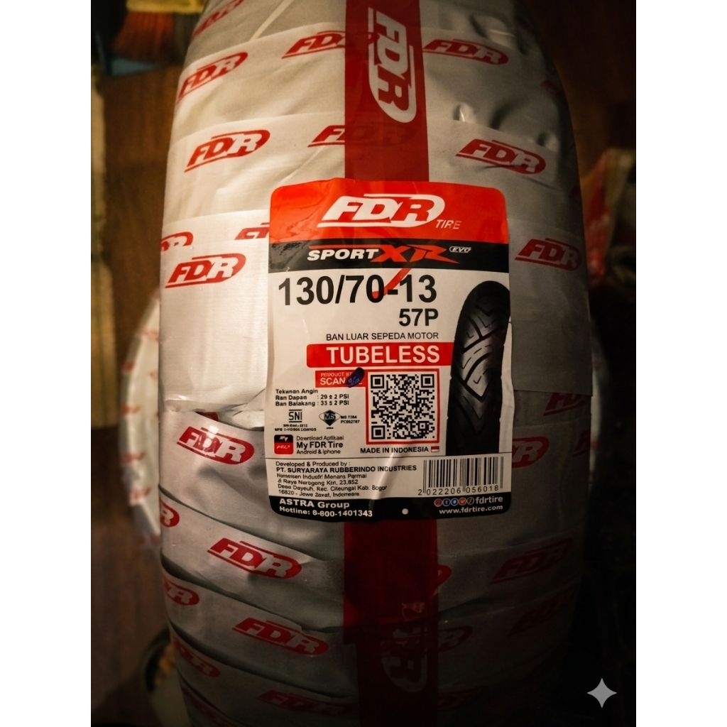 BAN LUAR FDR NMAX 130/70-13 XR EVO BAN LUAR BELAKANG NMAX