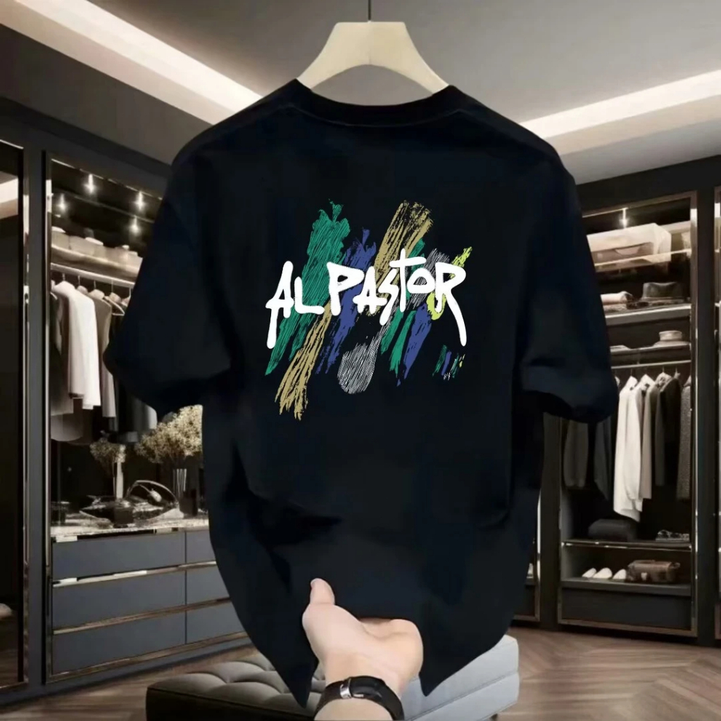 Baju Kaos Pria Distro 100% Katun Motif AL PASTOR Putih Hitam Sama, Ootd Popular Casual Harian