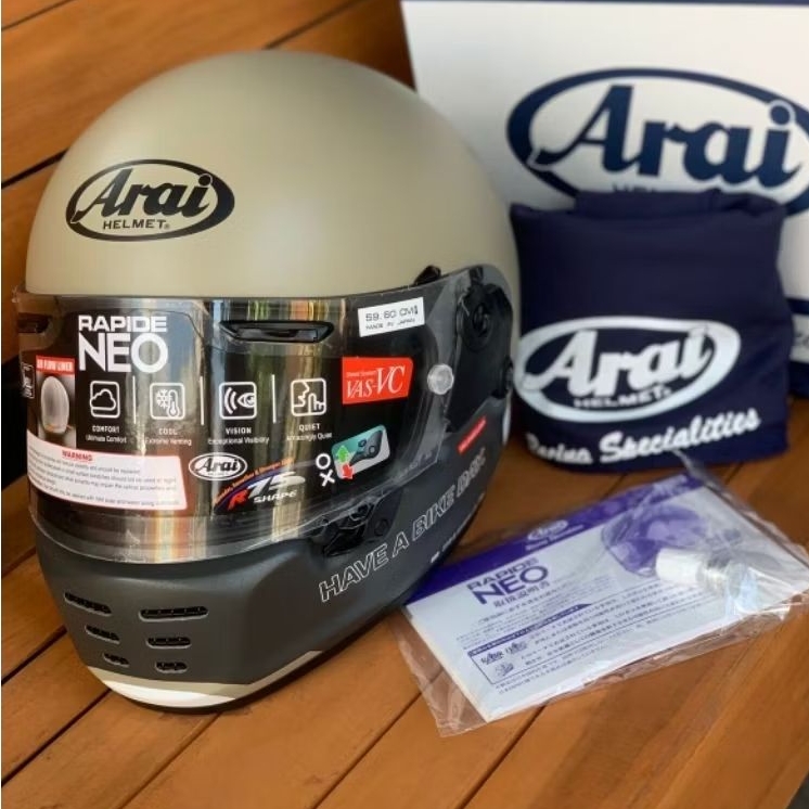 HELM ARAI RAPIDE NEO HABD DESERT SAND FULLFACE ORIGINAL