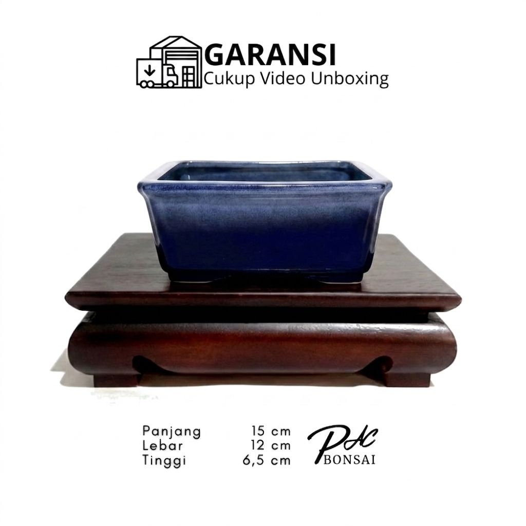 Pot Keramik Bonsai Ceramic Bonsai Adenium Kaktus Sukulen Bambu Hoki