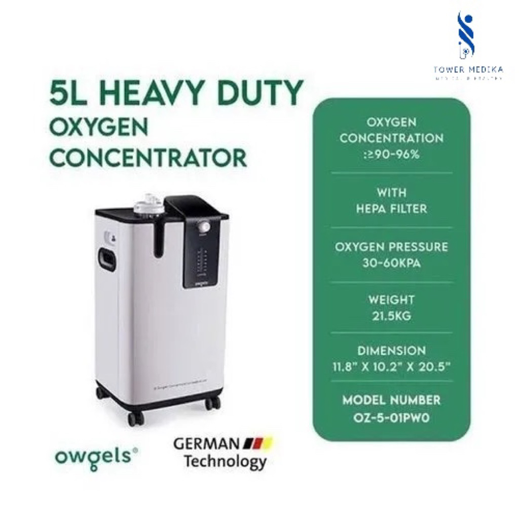 Owgels Oxygen Concentrator 5 LPM & Nebulizer / Oksigen Portable
