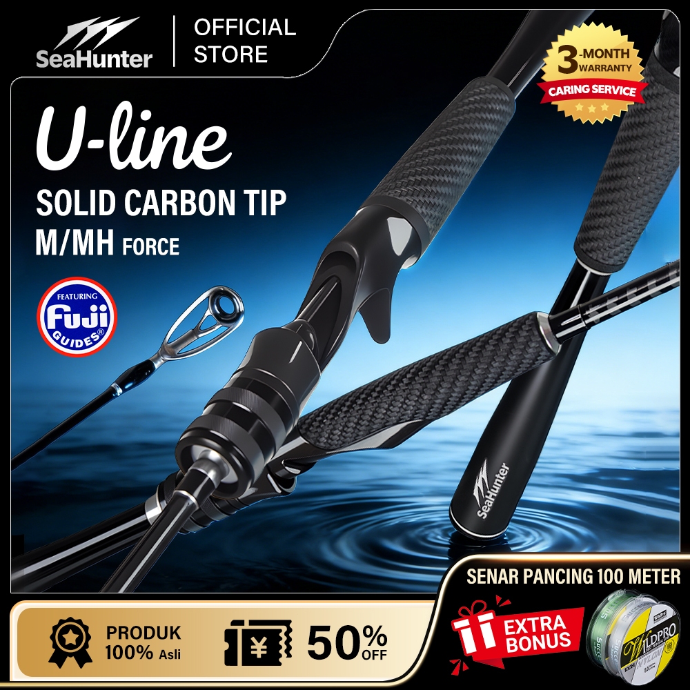[OFFICIAL] SeaHunter U Line 1.8M  Power M/MH Joran Pancing, Fuji Ring Keramik, Ujung Karbon Solid,Te